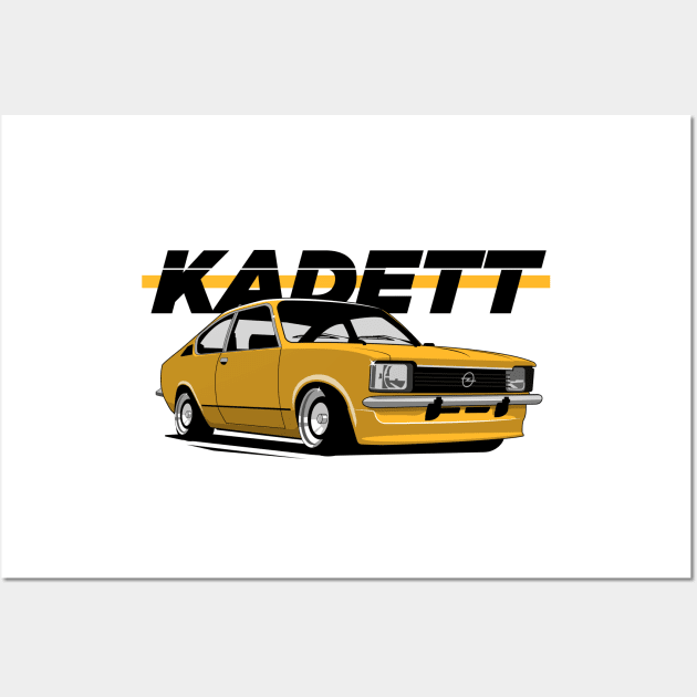 Opel Kadett C Yellow Wall Art by shketdesign